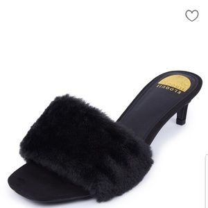 Black slippers